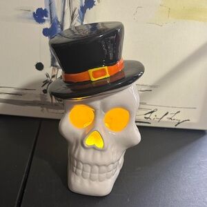 Halloween skull head with LED light